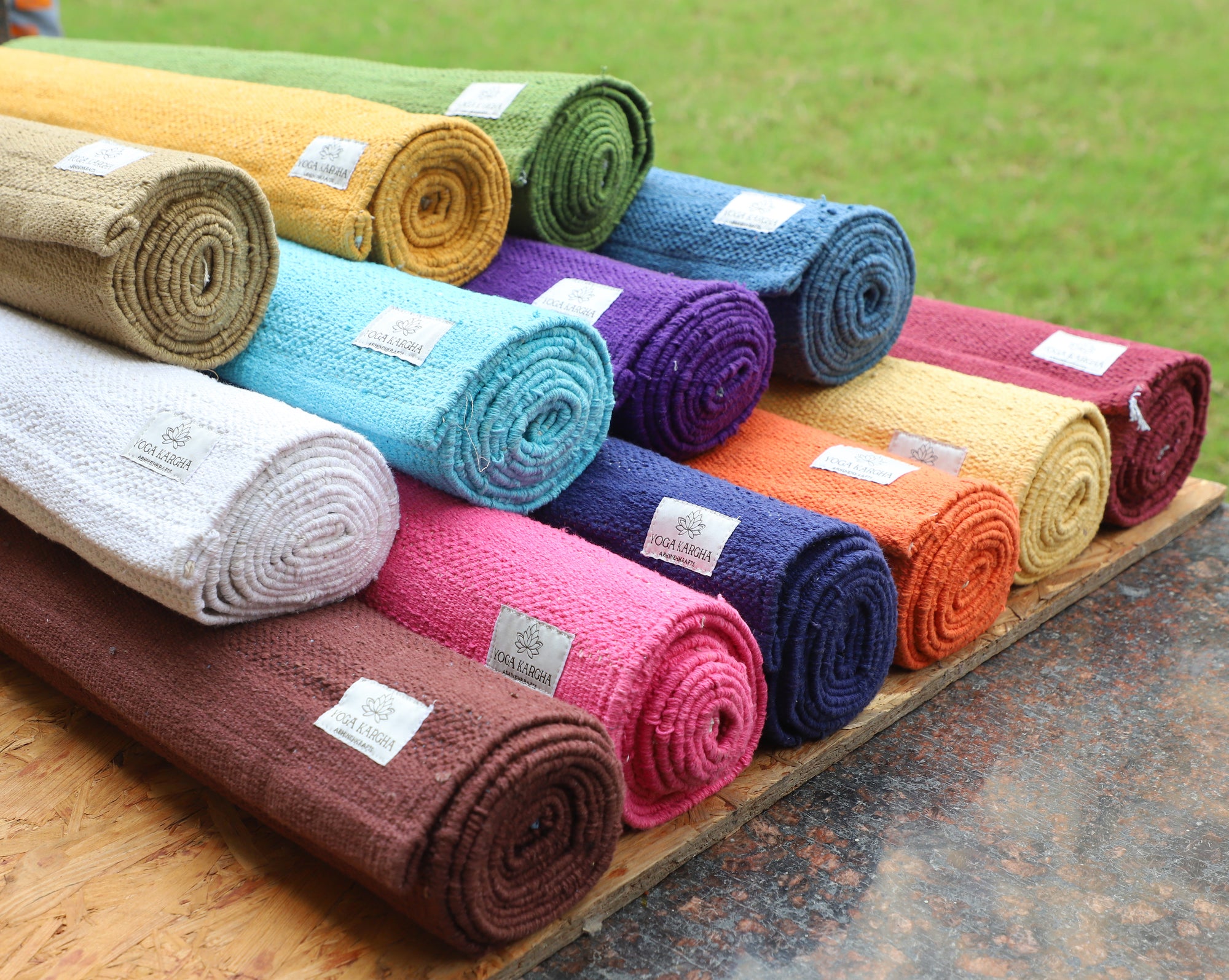 eco-friendlty, anti-slip and handmade cotton yoga mats