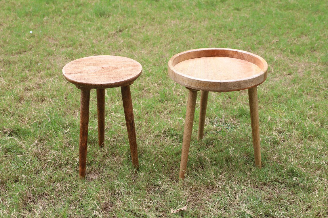 Vintage wooden 2024 tripod stool