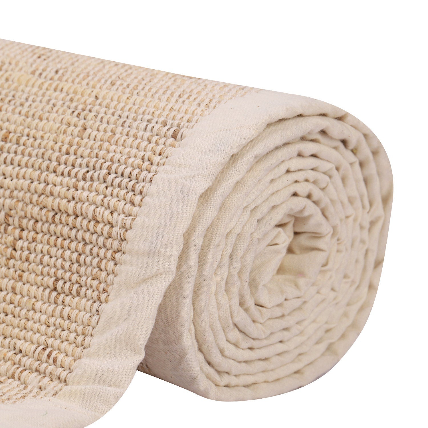 Handwoven Premium Grass Fiber Restorative Antiskid Mat for Yoga and Me -  YogaKargha