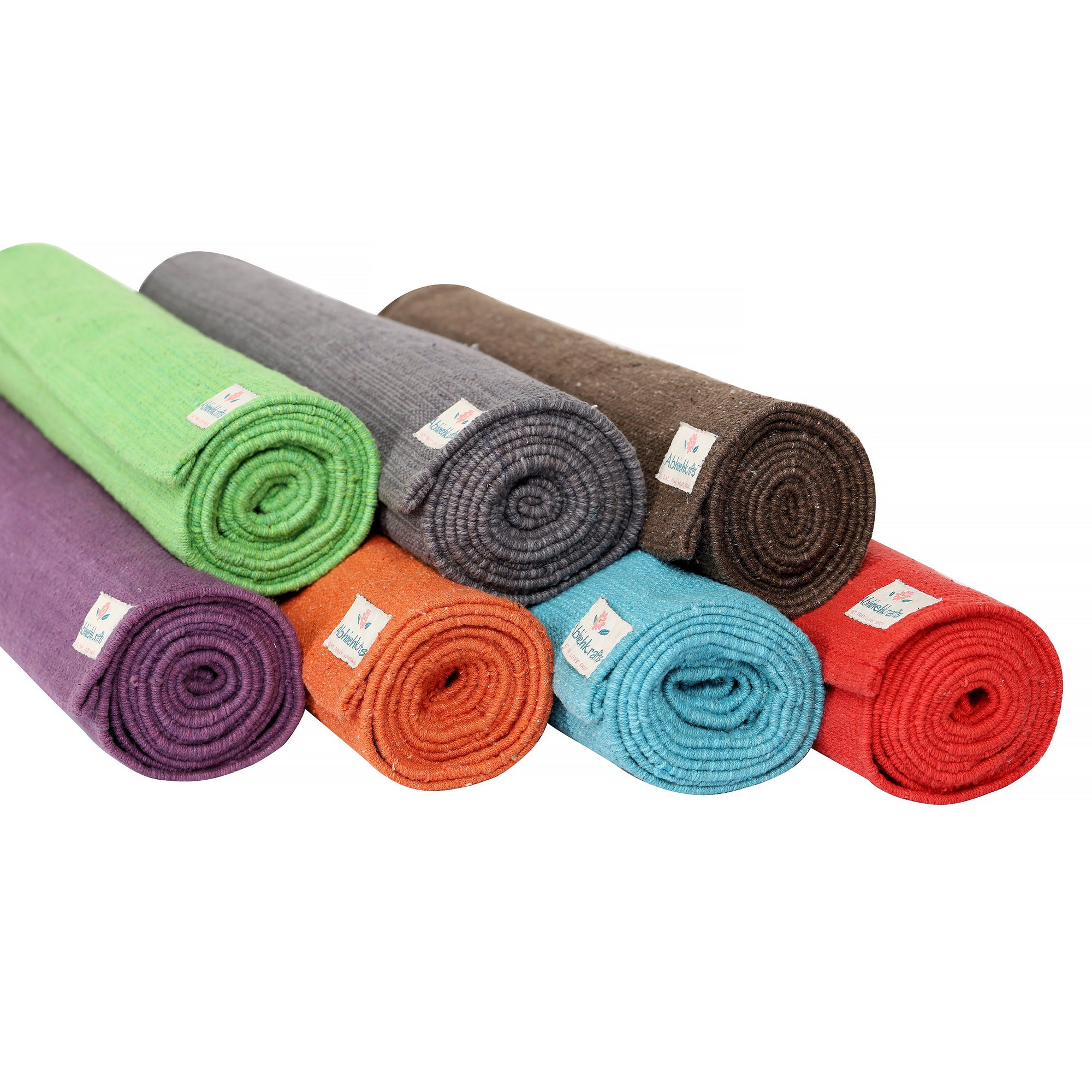 KD Cotton Yoga Mat Hand Woven Yoga Mat Eco Freindly Organic Handloom Mat  Supreme Heavy Quality with Carry Strap- 24 x 72 Exercise Mat