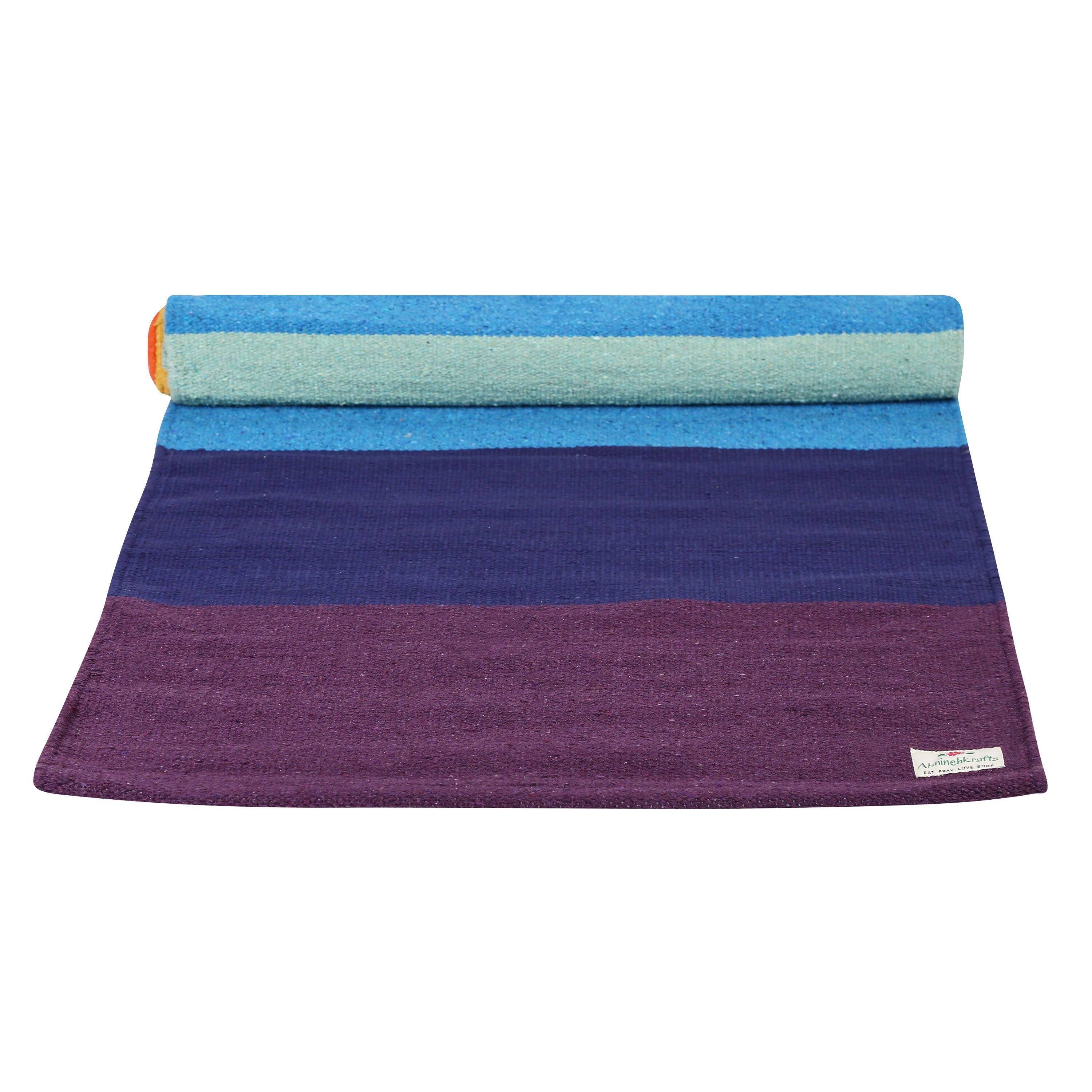 Organic Cotton Purple Yoga Mat Rug