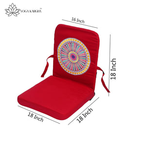 YogaKargha Foldable & Portable Meditation Chair - Kneeling, Sitting Down Chair, Ergonomic Meditation Low Seat - Fab Fuschia