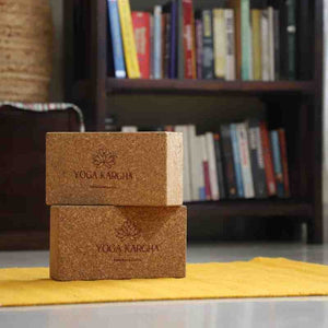 Yoga/Exercise/Fitness Cork Yoga Blocks Set - Made in India by YogaKargha