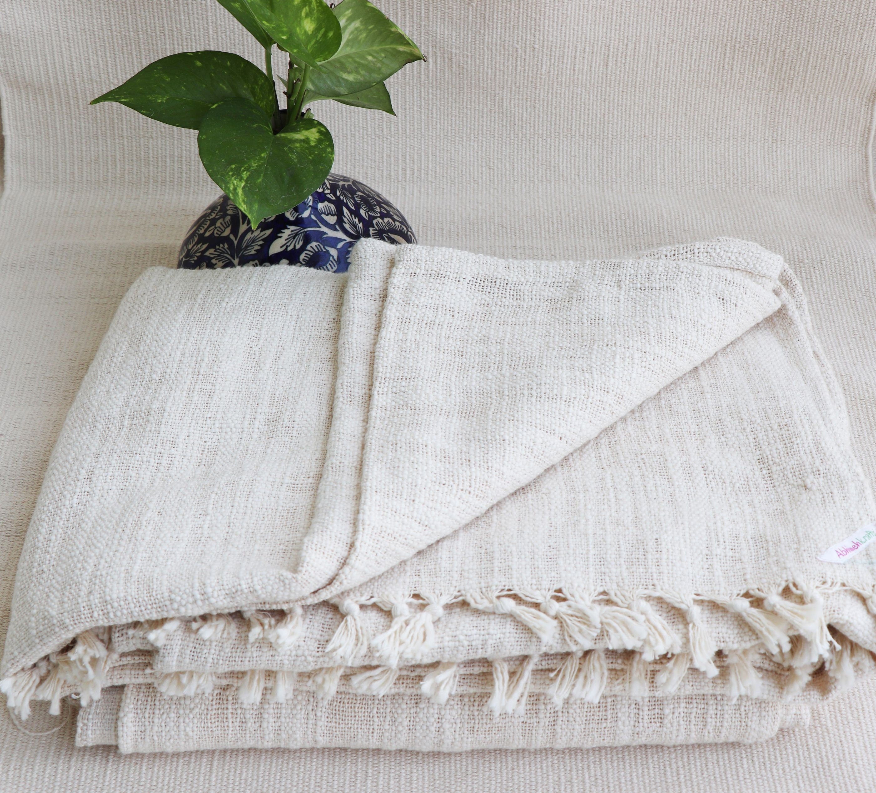 Premium Handwoven Organic Cotton Blanket for Yoga & Meditation